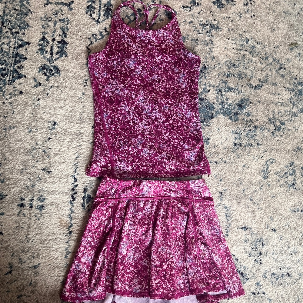 Girls tennis tank and skirt set size 7/8